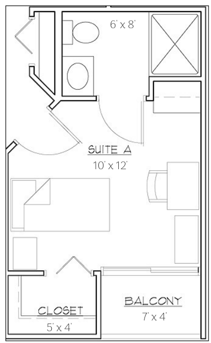4 Bedroom 4 Bathroom Suite Floor Plan 1